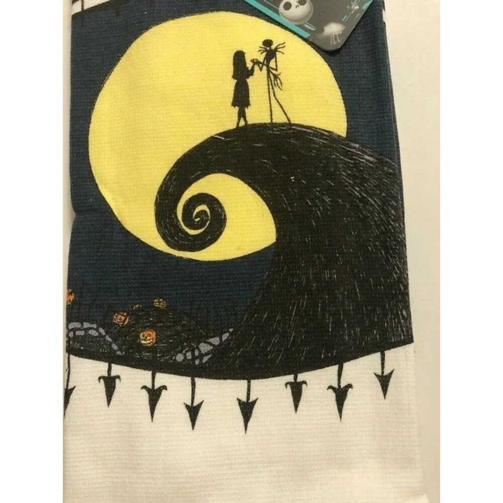 Disney The Nightmare Before Christmas Set of 2 Jack & Sally Kitchen Dish Towels
